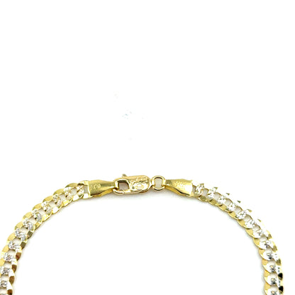 Pulsera (gourmet) en Oro (dos tonos) 10K