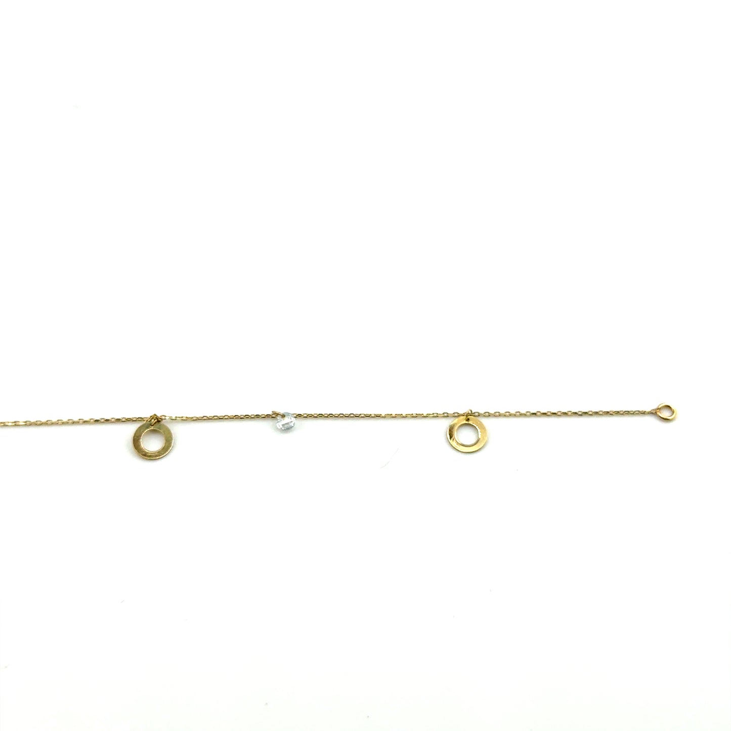 Tobillera (circulo y circonias) en Oro 10K