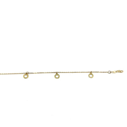 Tobillera (circulos) en Oro 10K