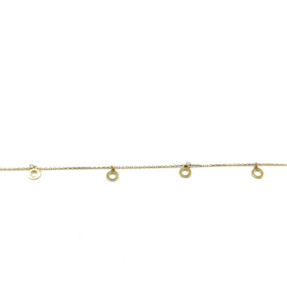 Tobillera (circulos) en Oro 10K