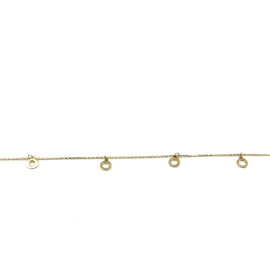 Tobillera (circulos) en Oro 10K