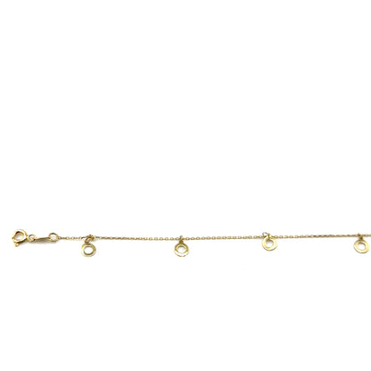 Tobillera (circulos) en Oro 10K