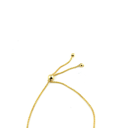 Pulsera Ajustable (cruz/bolitas) en Oro 10K