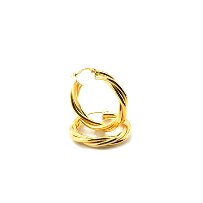 Argollas (retorcidos) en Oro 10K