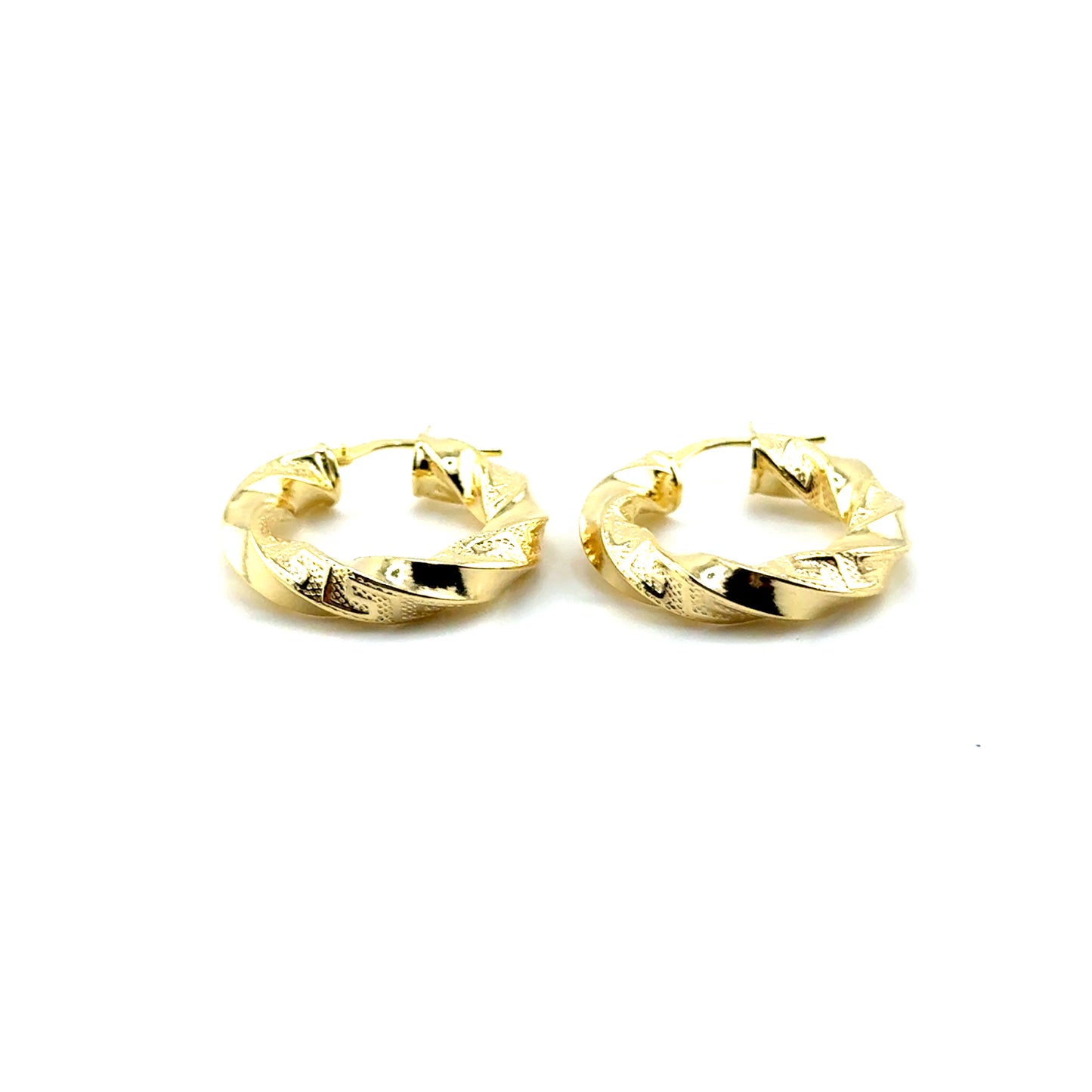 Argollas Chunky (retorcidos) en Oro 10K