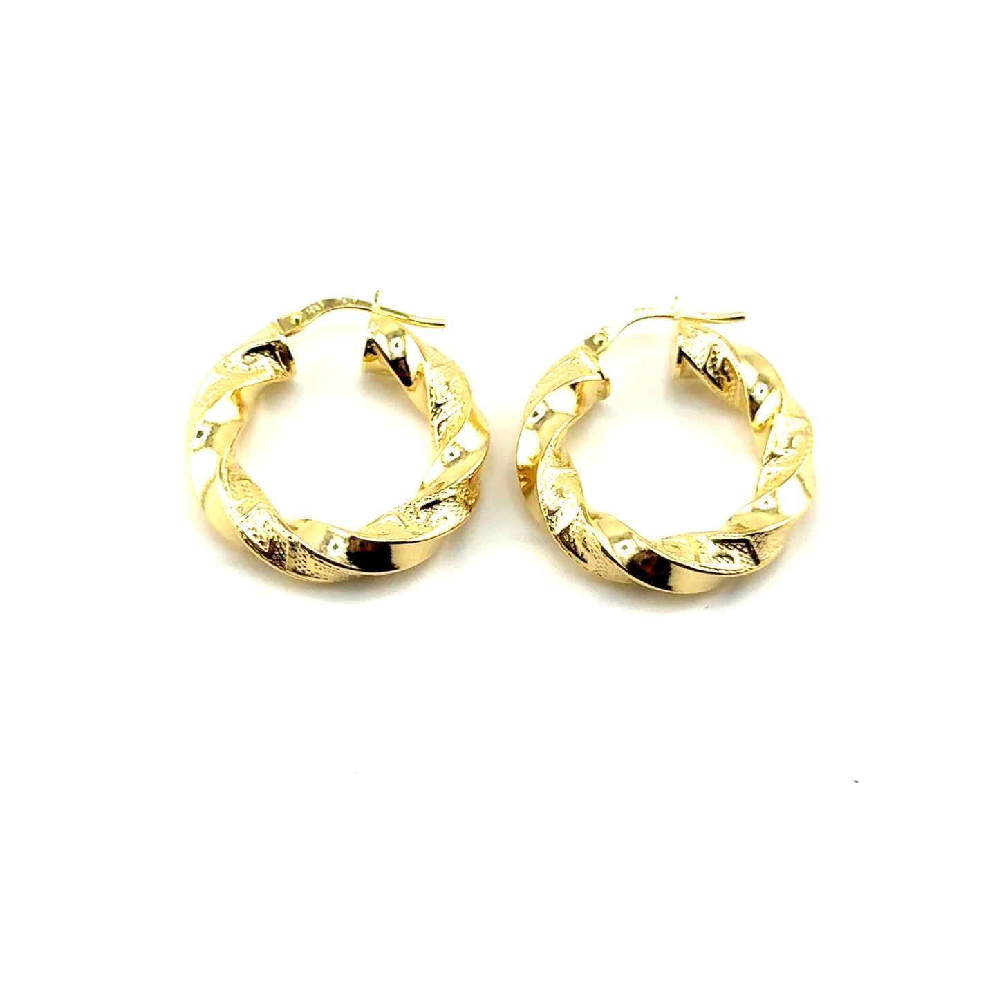 Argollas Chunky (retorcidos) en Oro 10K