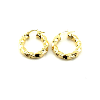 Argollas Chunky (retorcidos) en Oro 10K