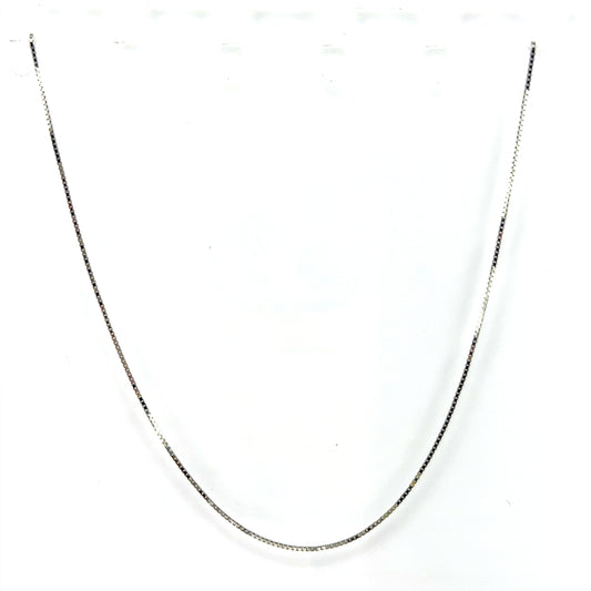 Cadena (veneciana) en Oro Blanco 10K (45cm)