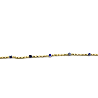 Pulsera (ojo con bolitas) en Oro 10K