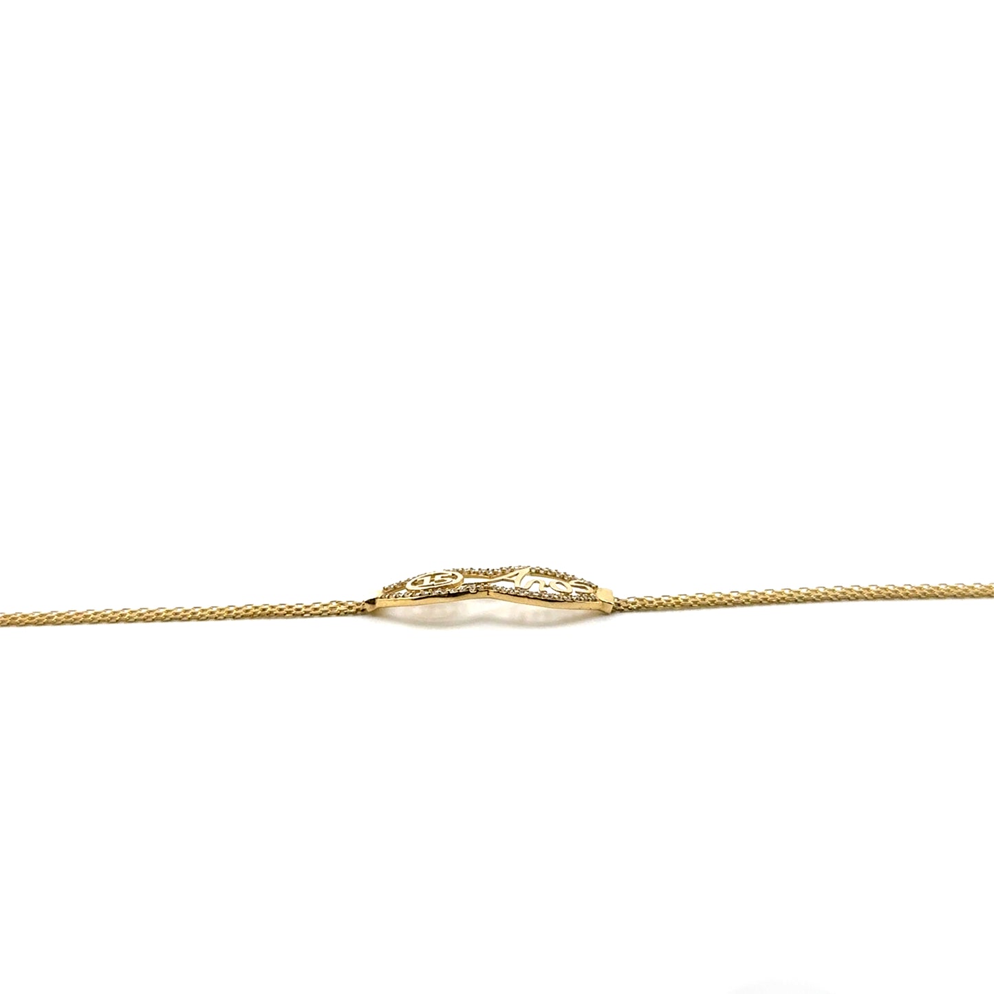 Pulsera Quinceaños en Oro 10K con Circones