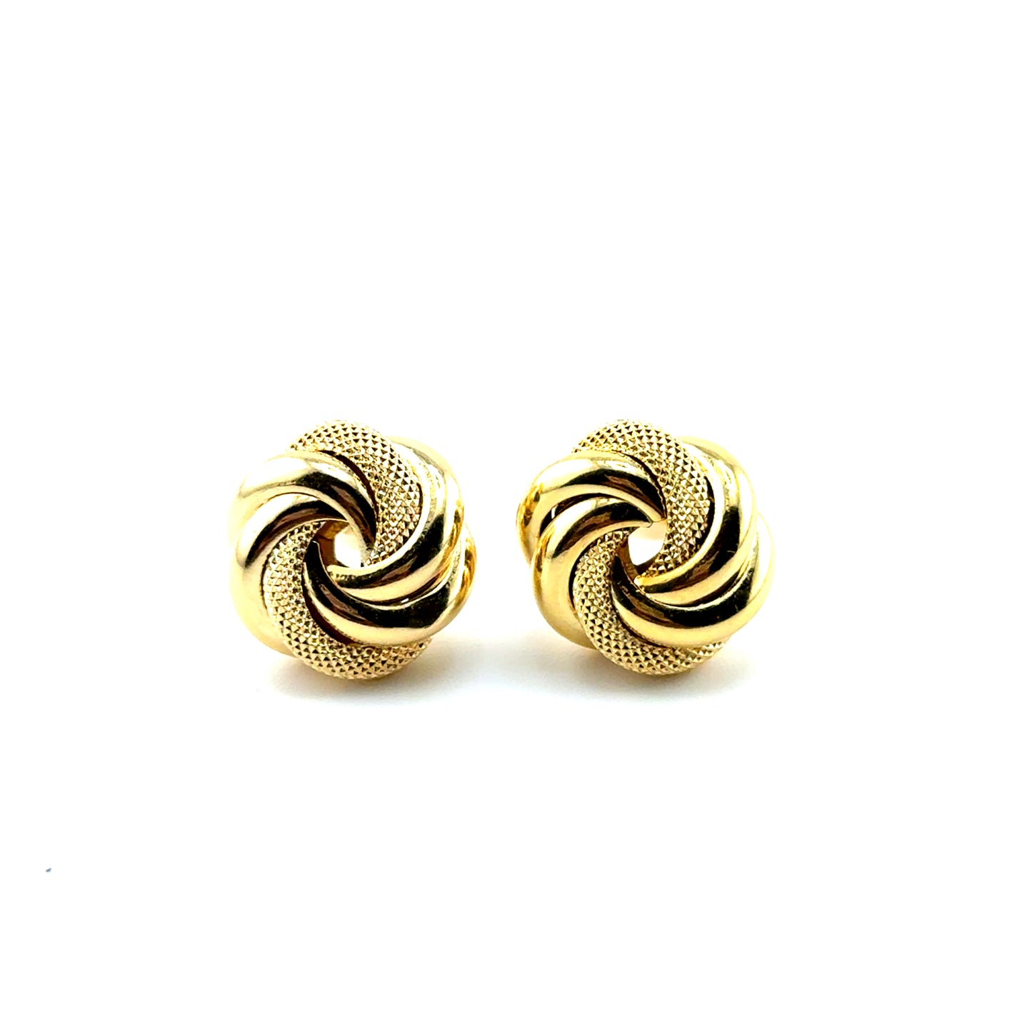 Aretes Nudos (14mm) en Oro 10K