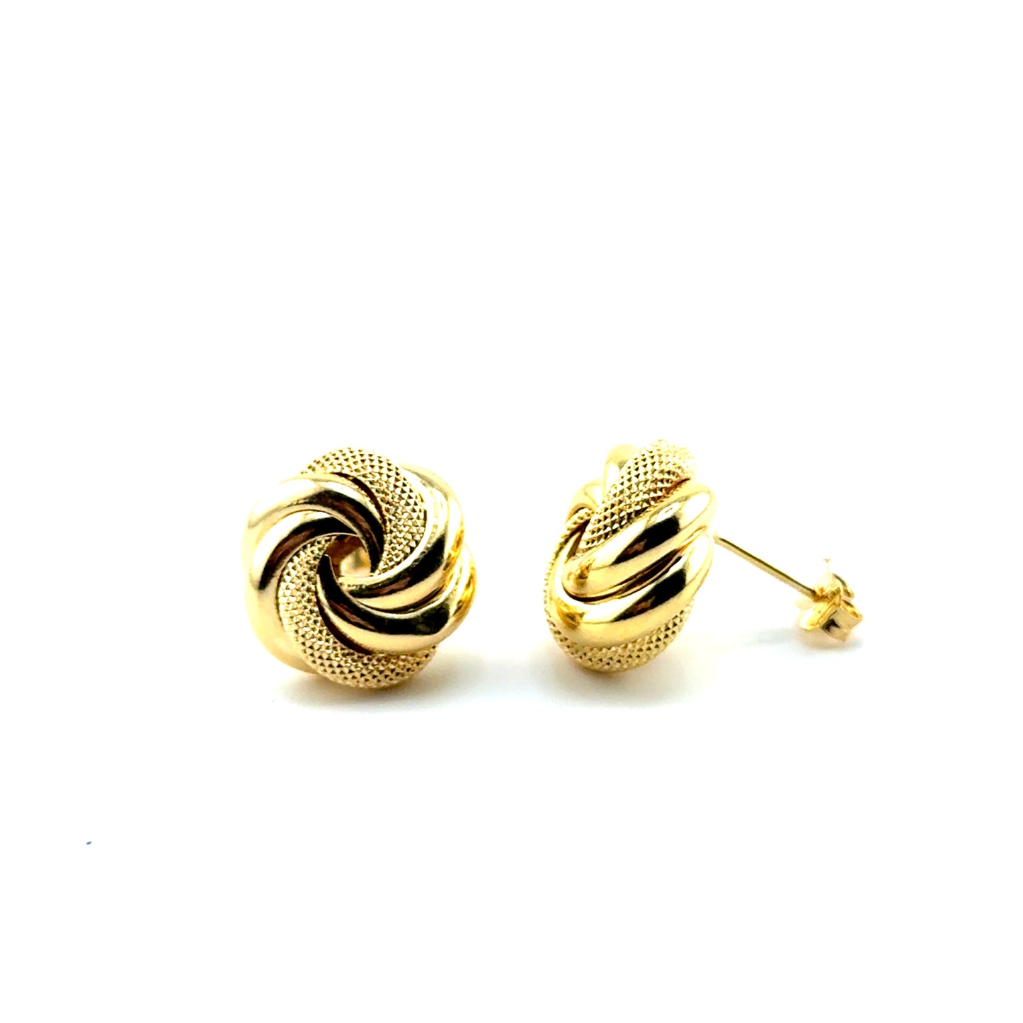 Aretes Nudos (14mm) en Oro 10K