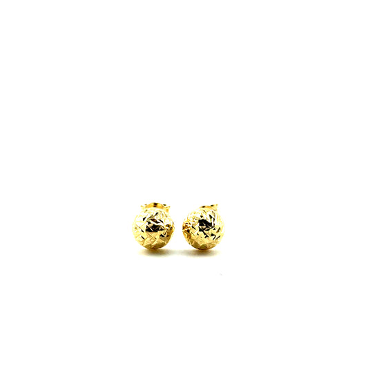 Aretes (media bolita 5mm) en Oro 10K