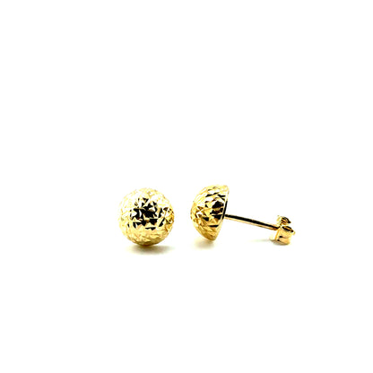 Aretes (media bolita 7mm) en Oro 10K