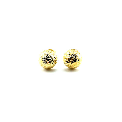 Aretes (media bolita 7mm) en Oro 10K