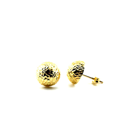 Aretes (media bolita 9mm) en Oro 10K