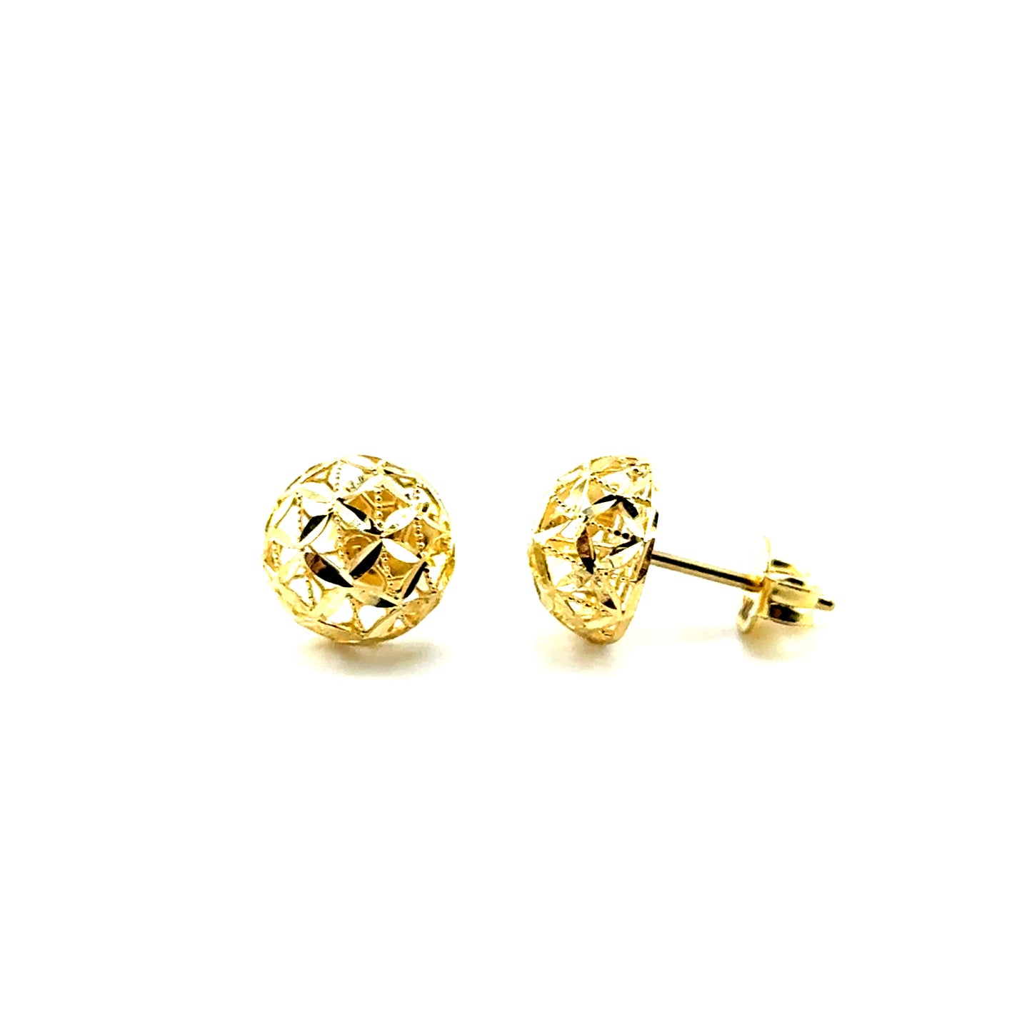 Aretes (media bolita 9mm) en Oro 10K