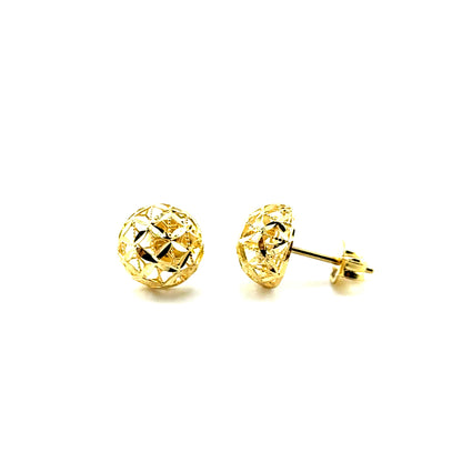 Aretes (media bolita 9mm) en Oro 10K
