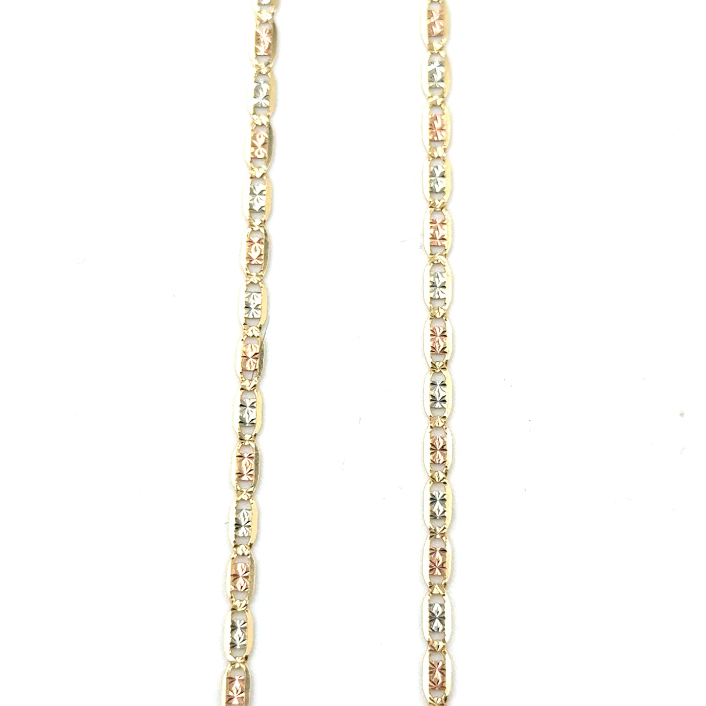 Cadena (marina) en Oro 10K Tres Tono