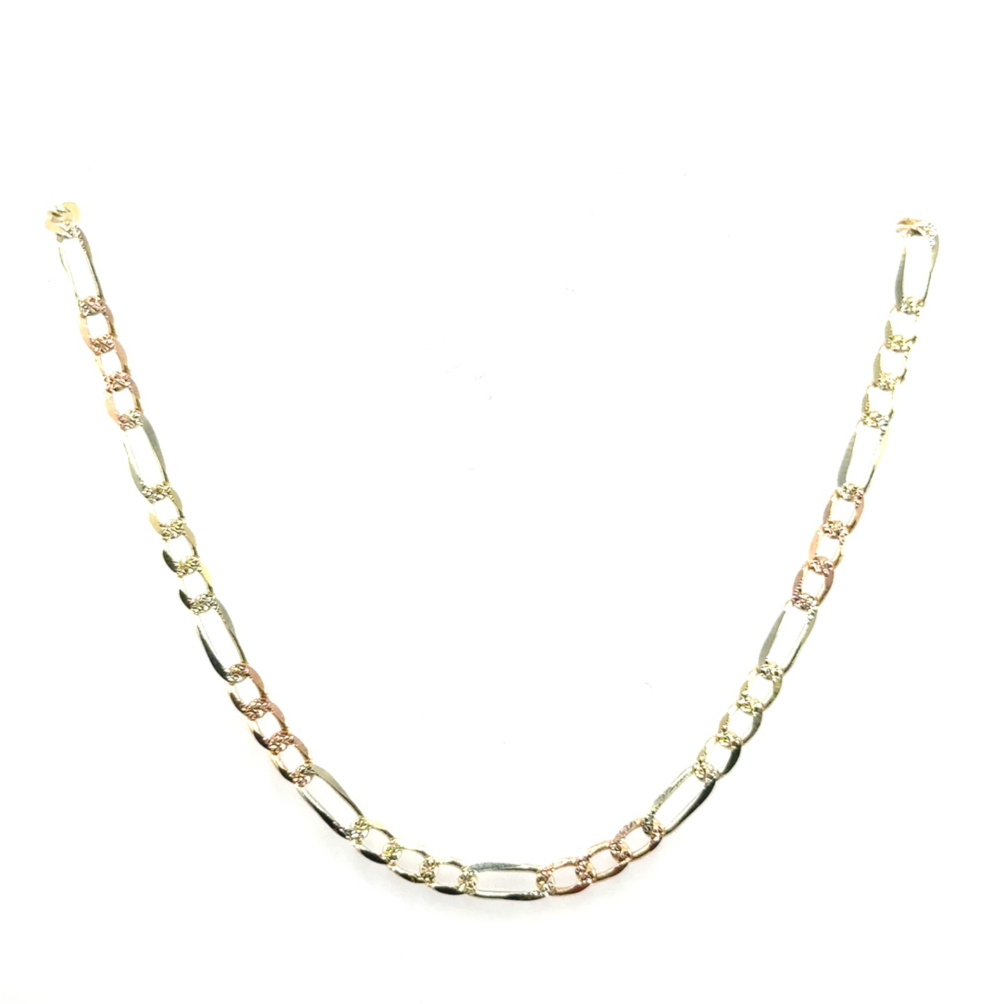 Cadena (cartier) en Oro 10K Tres Tono