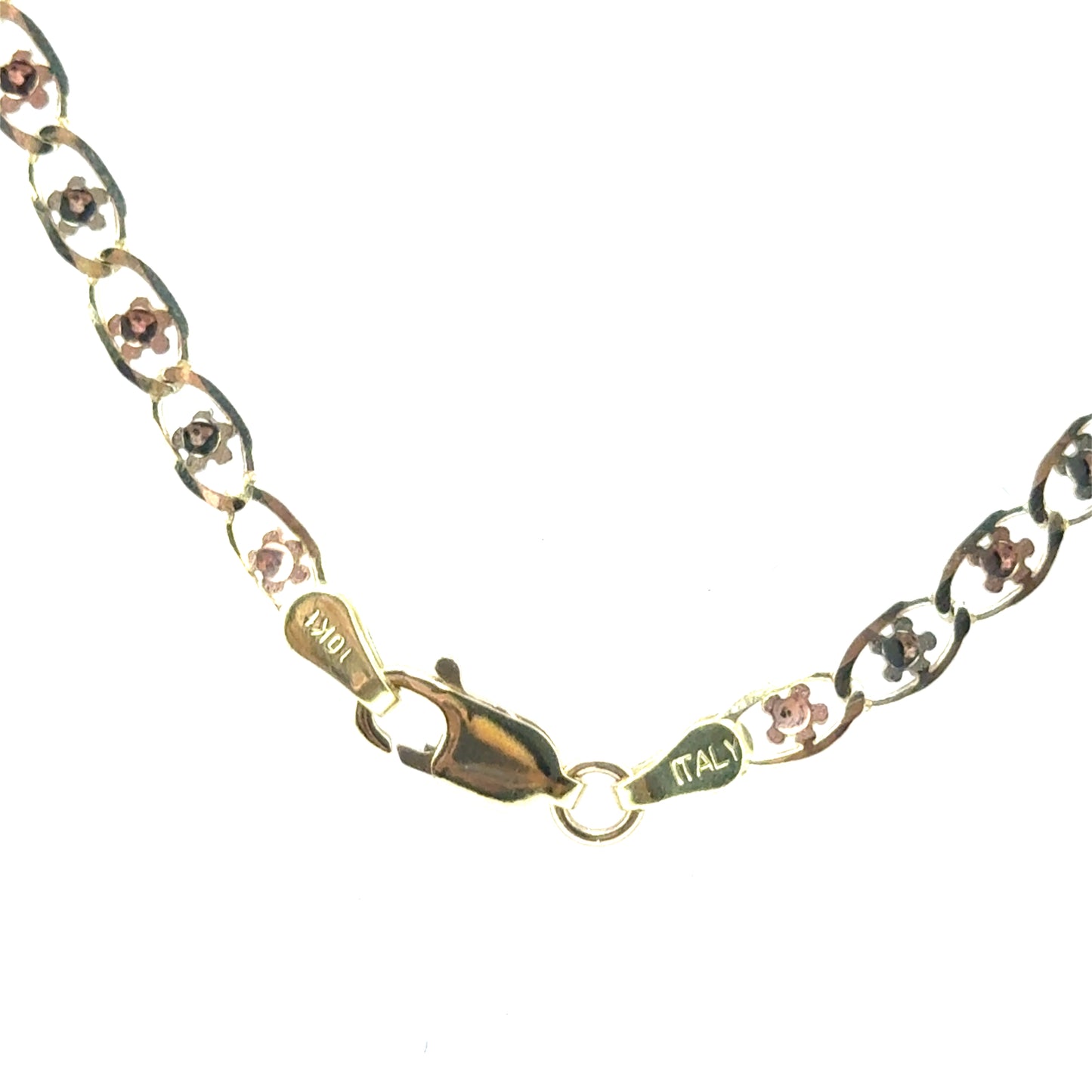 Cadena (marina) en Oro 10K Tres Tono