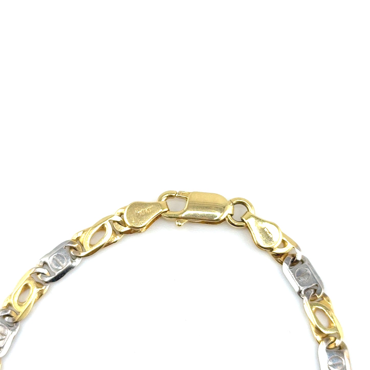 Pulsera (marina) en Oro 10K Dos Tono