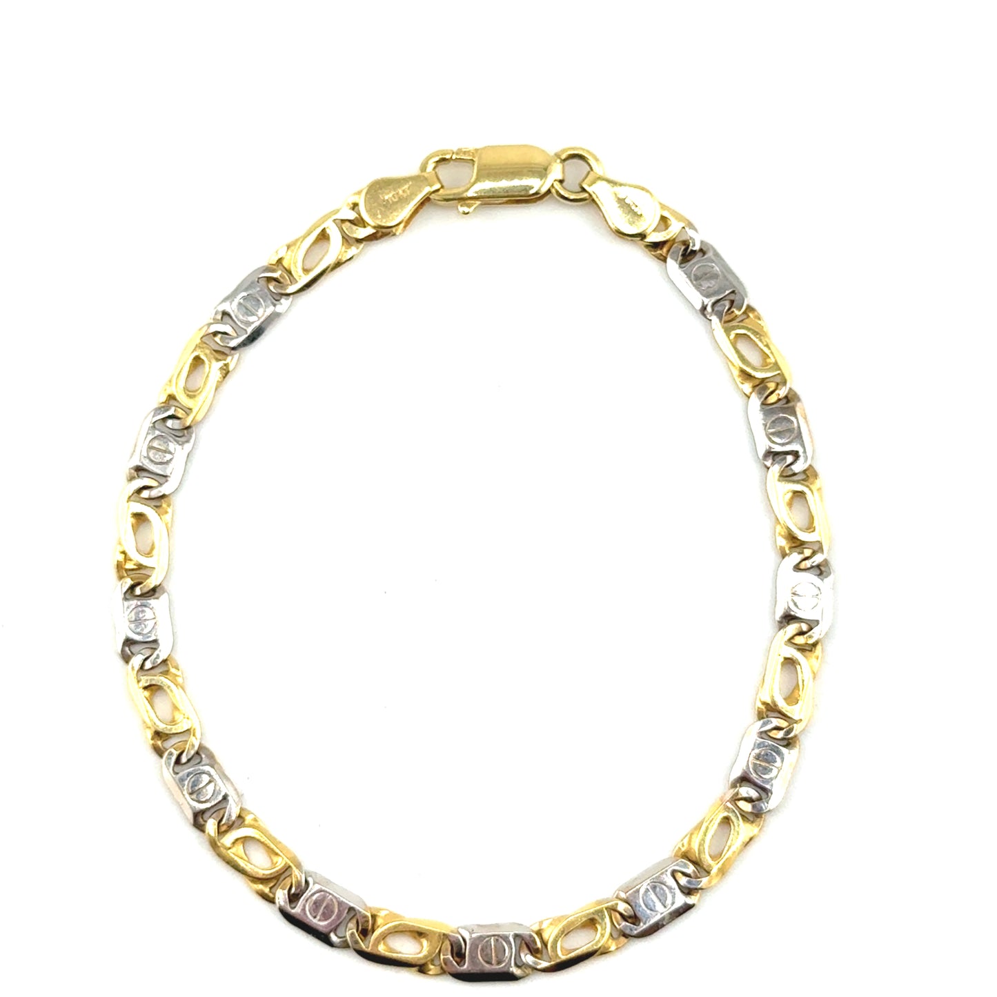 Pulsera (marina) en Oro 10K Dos Tono