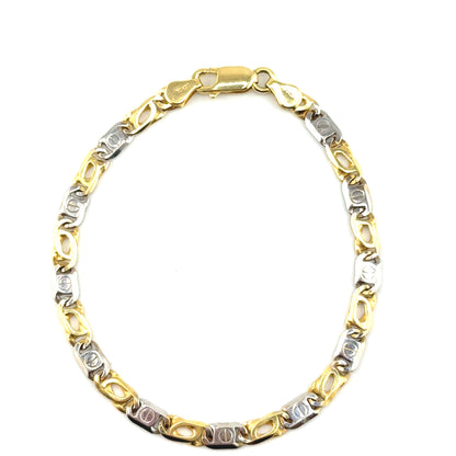 Pulsera (marina) en Oro 10K Dos Tono