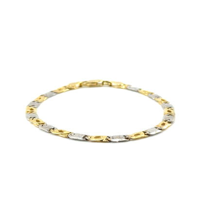 Pulsera (marina) en Oro 10K Dos Tono