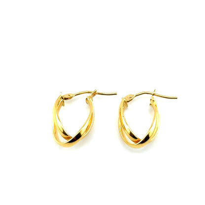 Argollas (ovalo) en Oro 10k