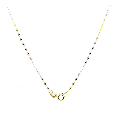 Cadena Singapur (45cm) en Oro Tres Tonos 10K