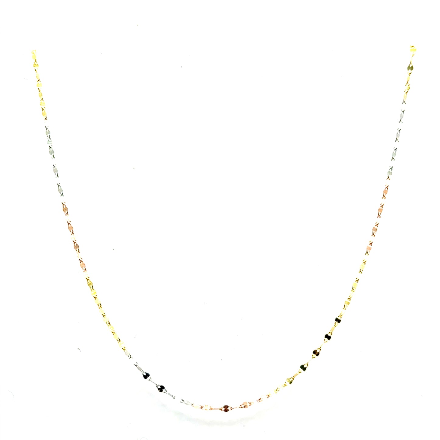 Cadena Singapur (45cm) en Oro Tres Tonos 10K