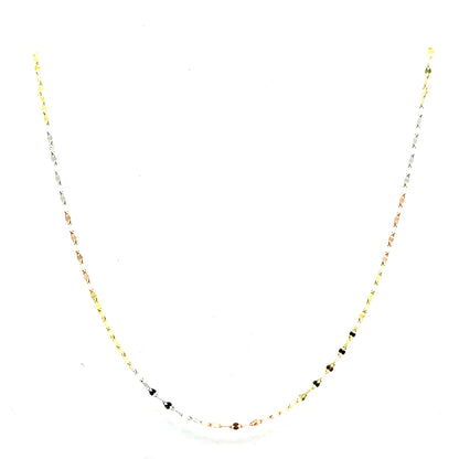 Cadena Singapur (45cm) en Oro Tres Tonos 10K