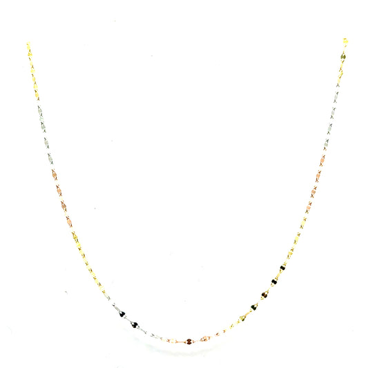 Cadena Singapur (45cm) en Oro Tres Tonos 10K