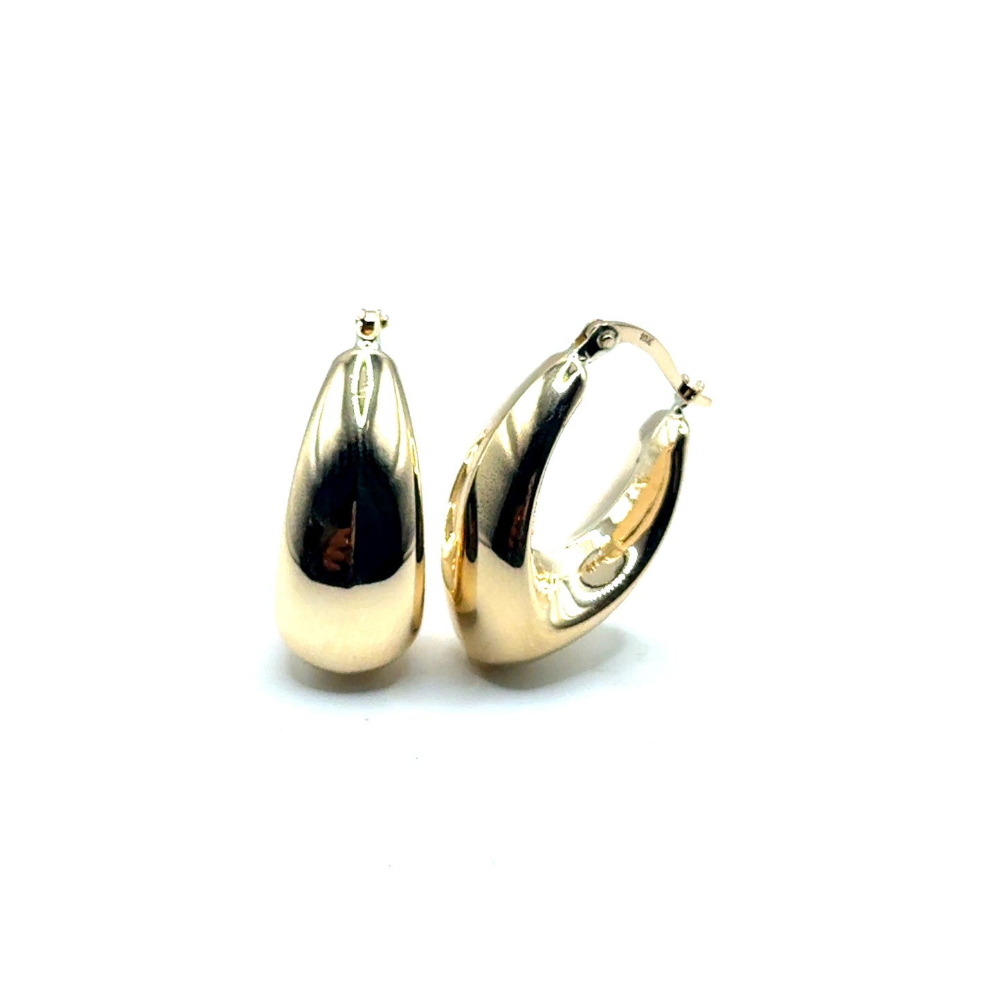 Aretes (ovalo chunky) en Oro 10K