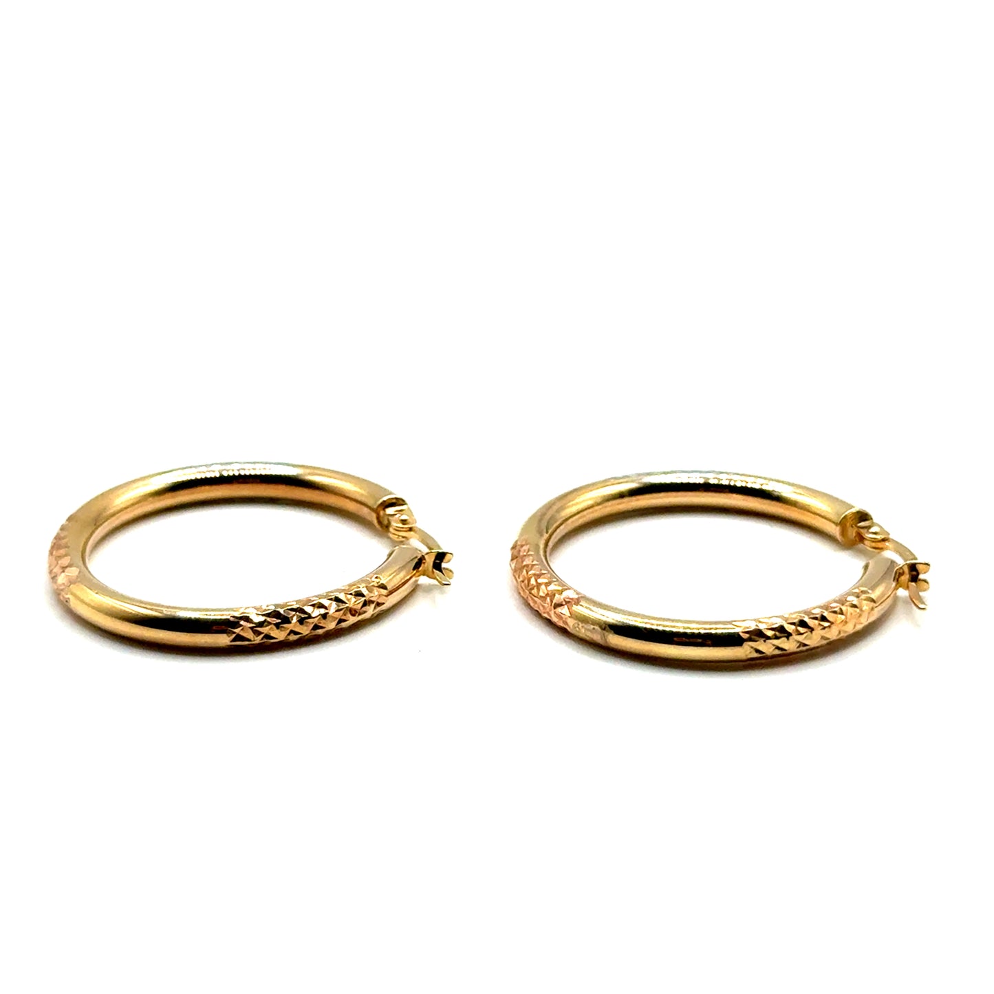Argollas en Oro 10K Tres Tonos