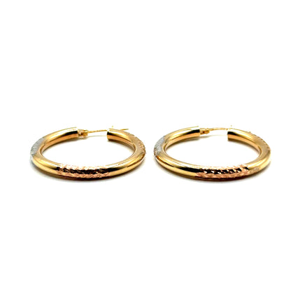 Argollas en Oro 10K Tres Tonos