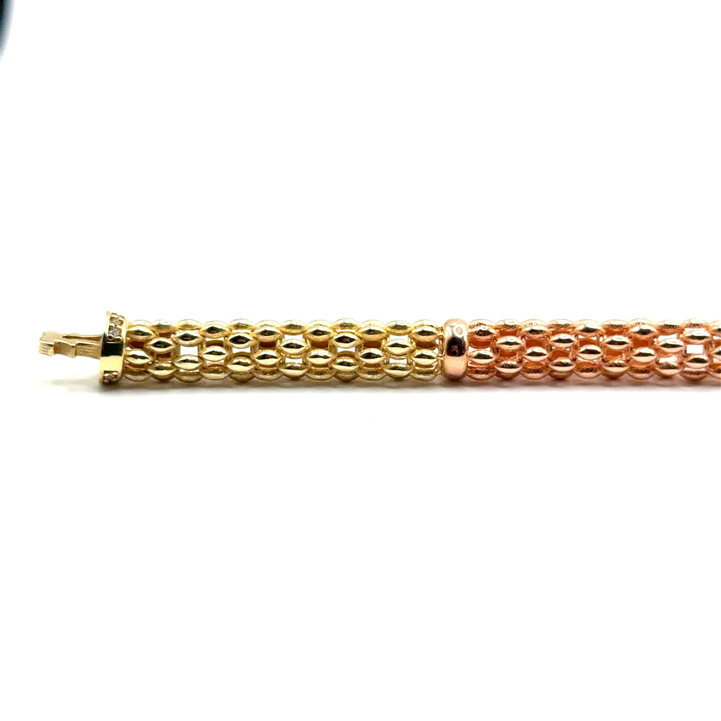 Pulsera en Oro 10K de Tres Tonos
