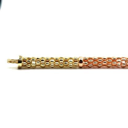 Pulsera en Oro 10K de Tres Tonos