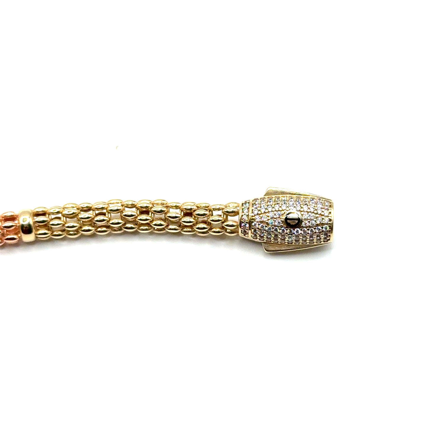 Pulsera en Oro 10K de Tres Tonos
