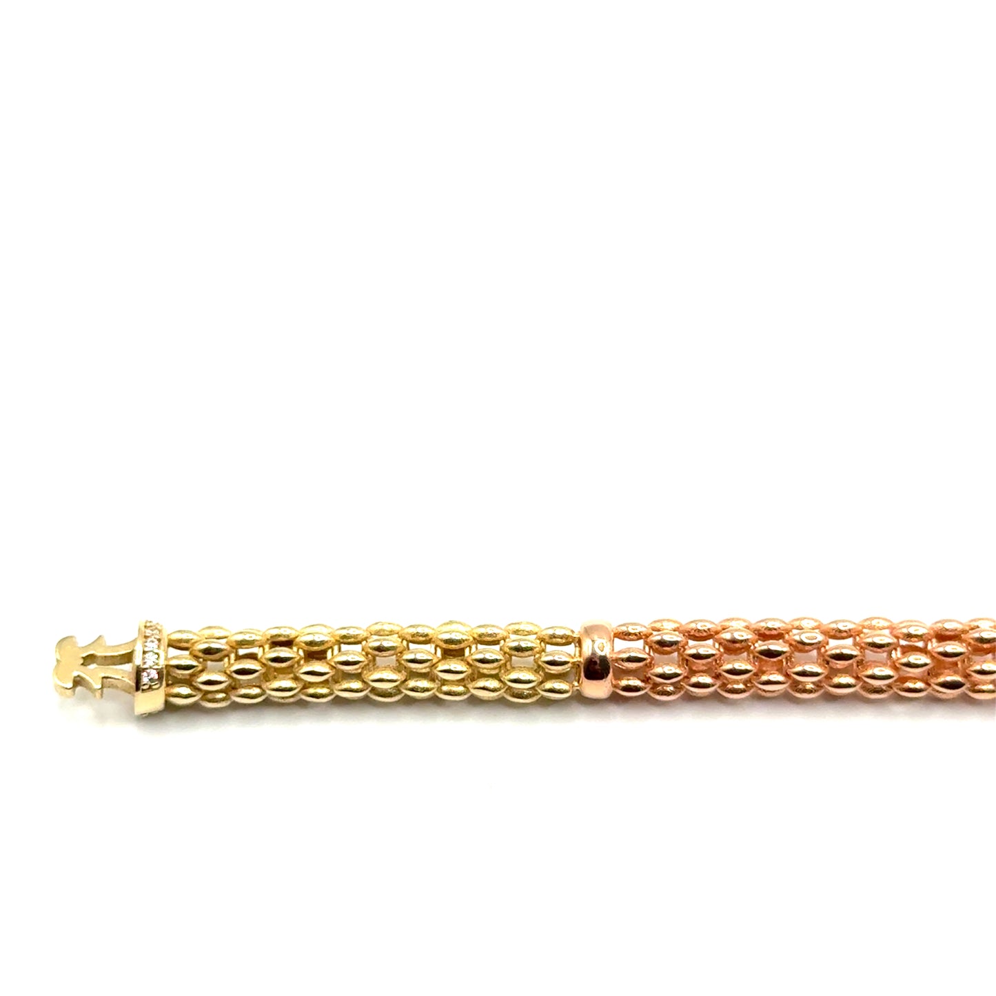 Pulsera en Oro 10K de Tres Tonos