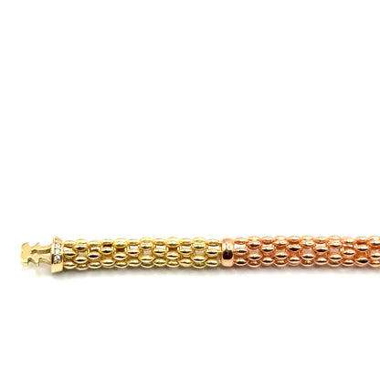 Pulsera en Oro 10K de Tres Tonos