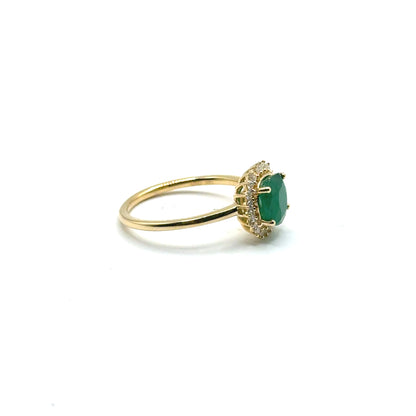 Anillo de Esmeralda en oro 14K