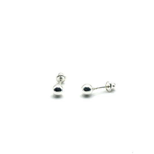 Aretes Bolitas (4mm) en Plata 925