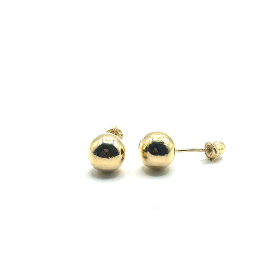 Aretes (bolitas) en Oro 10K