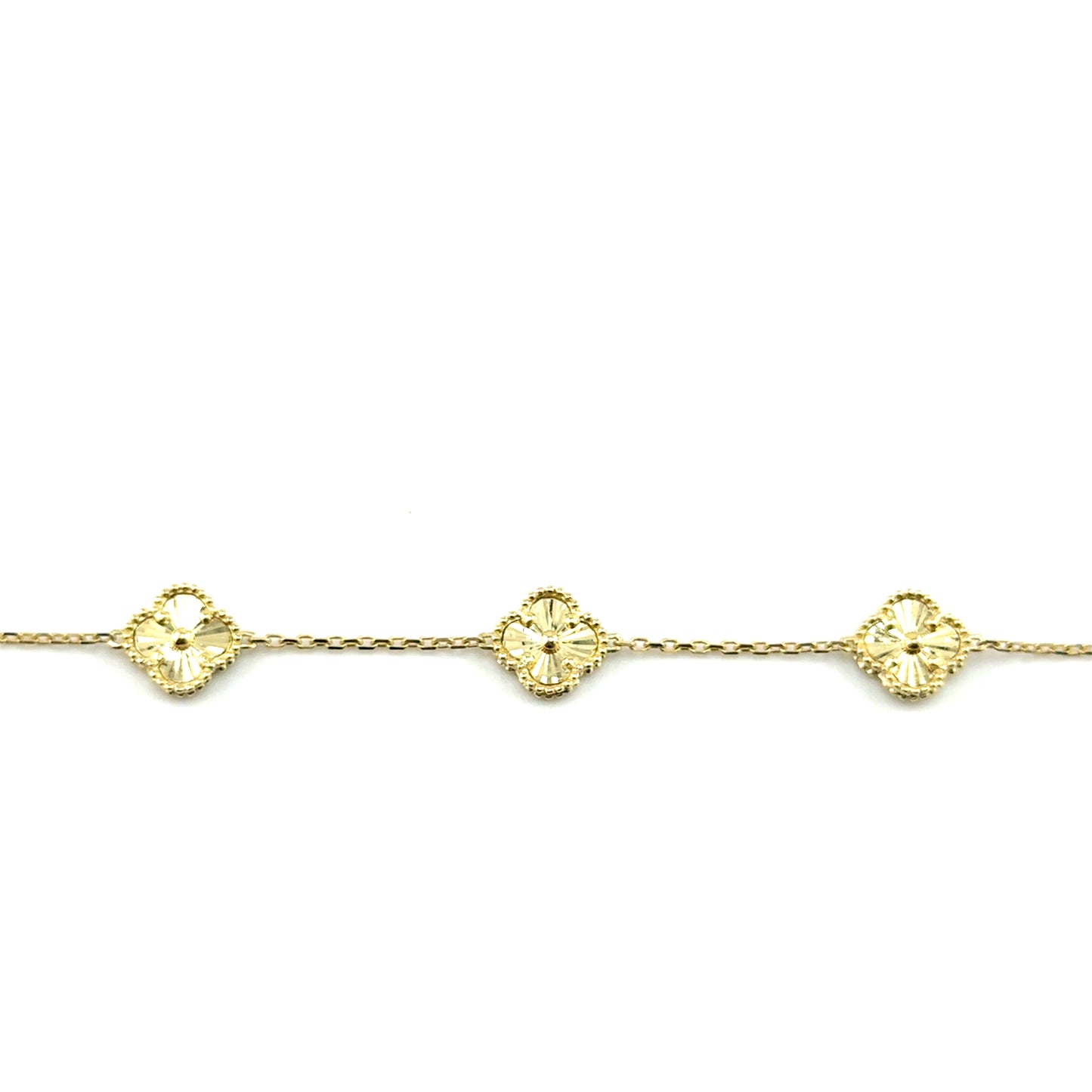 Pulsera Trebol 10mm (dorado) en Oro 10K