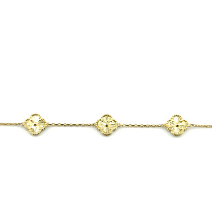 Pulsera Trebol 10mm (dorado) en Oro 10K