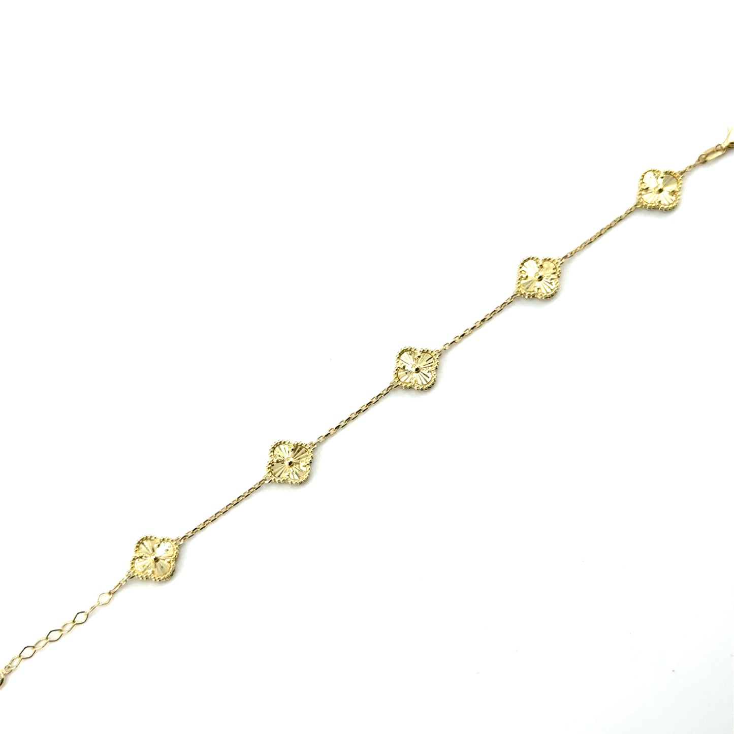 Pulsera Trebol 10mm (dorado) en Oro 10K