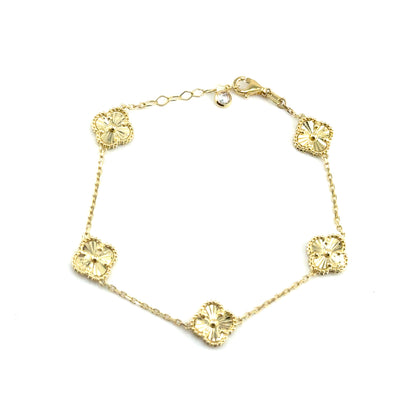Pulsera Trebol 10mm (dorado) en Oro 10K