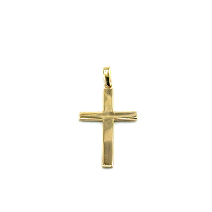Dije Cruz (liso) en Oro 14K